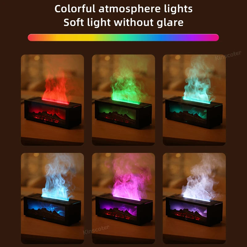 CosyFlame: Difusor de aroma sin agua con efecto chimenea