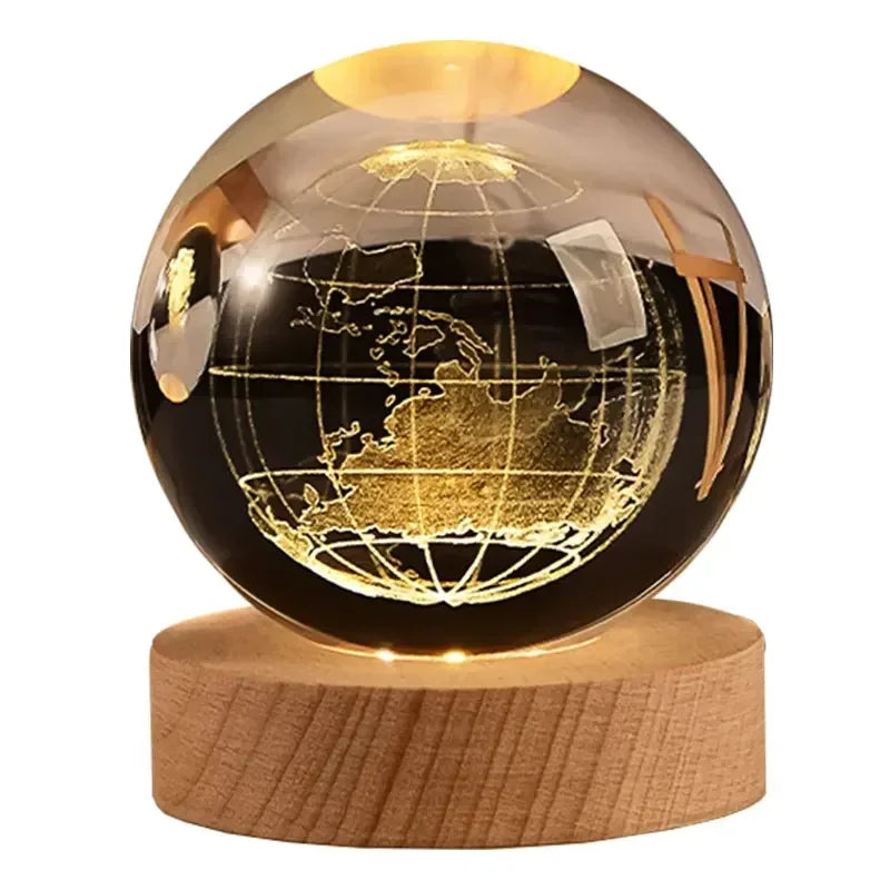 EarthSphere: 3D Crystal Planet Earth