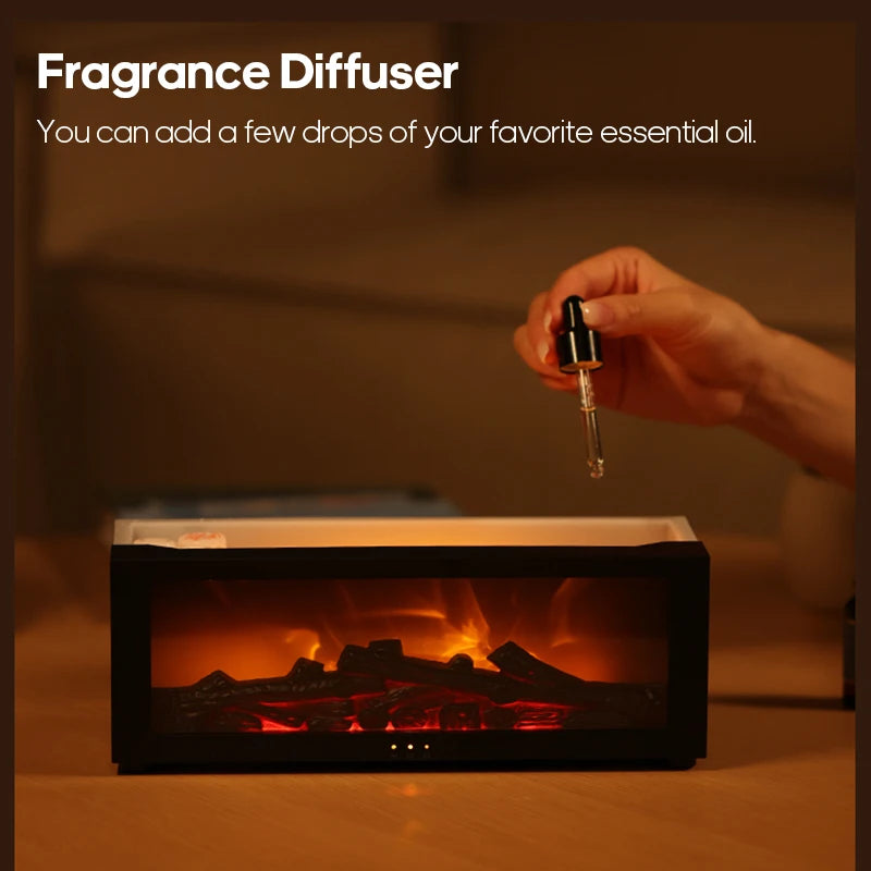 CosyFlame: Difusor de aroma sin agua con efecto chimenea