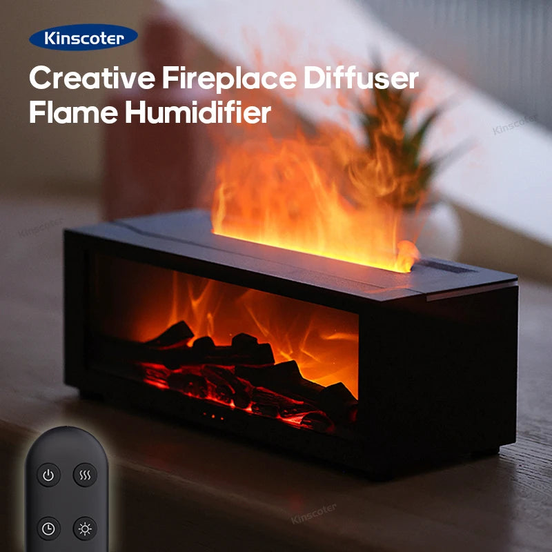 CosyFlame: Difusor de aroma sin agua con efecto chimenea